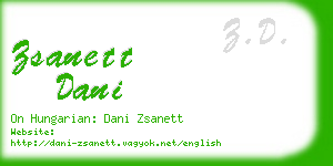 zsanett dani business card